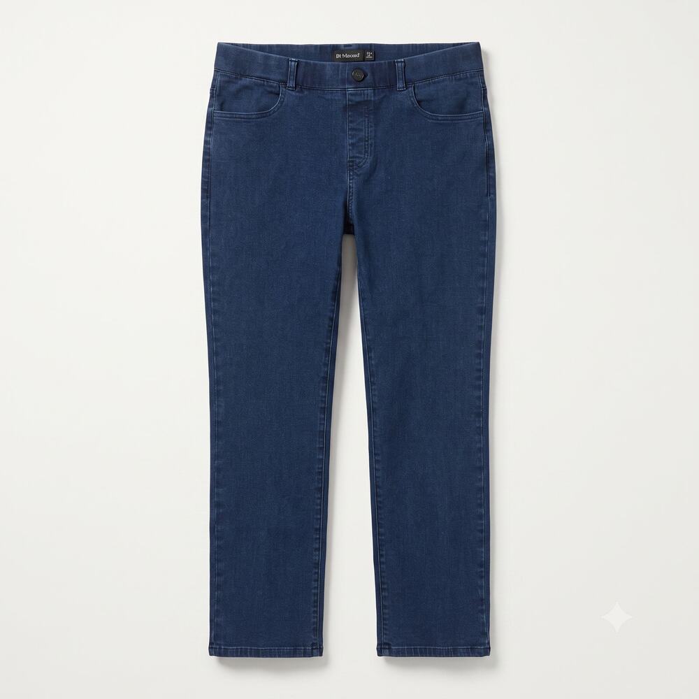 Betabrand Women's L Petite Minimalist Tailored Office Stretch Pull On Jeans